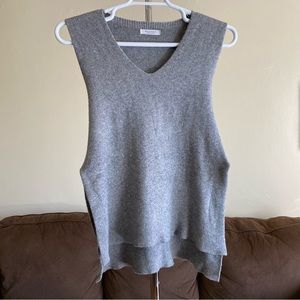 Monologue Gray Tunic Sweater Vest Size Small